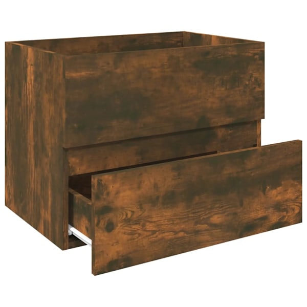 vidaXL Handfatsskåp rökfärgad ek 60x38,5x45 cm konstruerat trä Brun