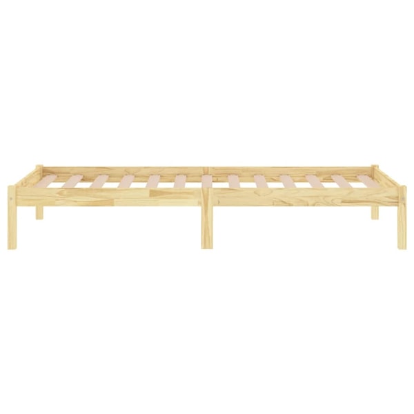 vidaXL Sängram massivt trä 75x190 cm Brun
