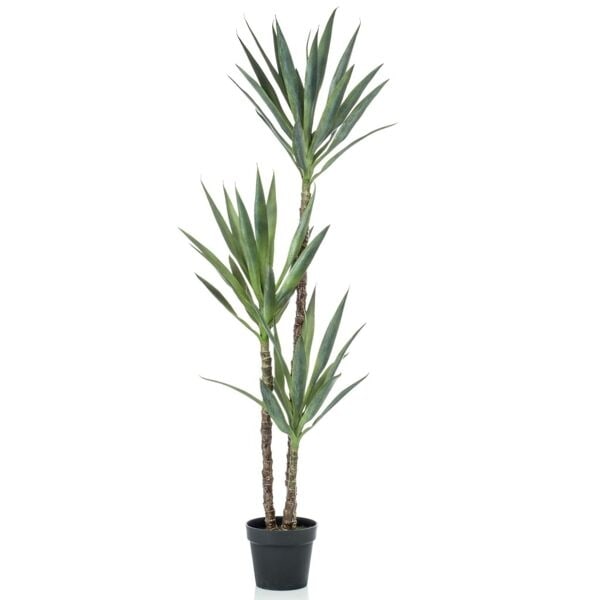 Emerald Konstväxt Yucca i kruka 150 cm Grön