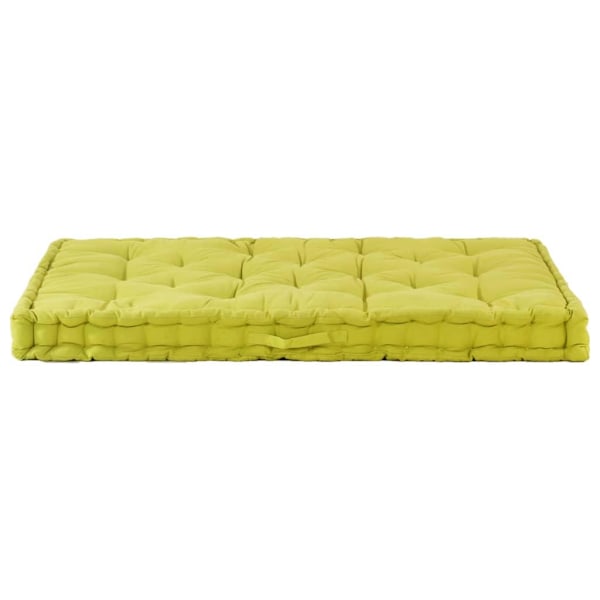 vidaXL Dyna till pallsoffa bomull 120x80x10 cm grön Grön