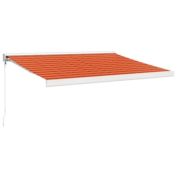 vidaXL Markis infällbar orange och brun 3x2,5 m tyg&aluminium Flerfärgsdesign
