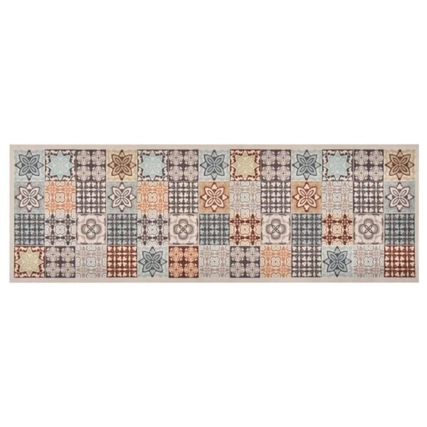 vidaXL Köksmatta maskintvättbar mosaik 60x300 cm multifärg
