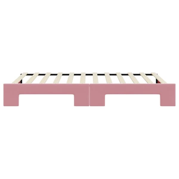vidaXL Dagbädd utdragbar rosa 100x200 cm sammet Rosa
