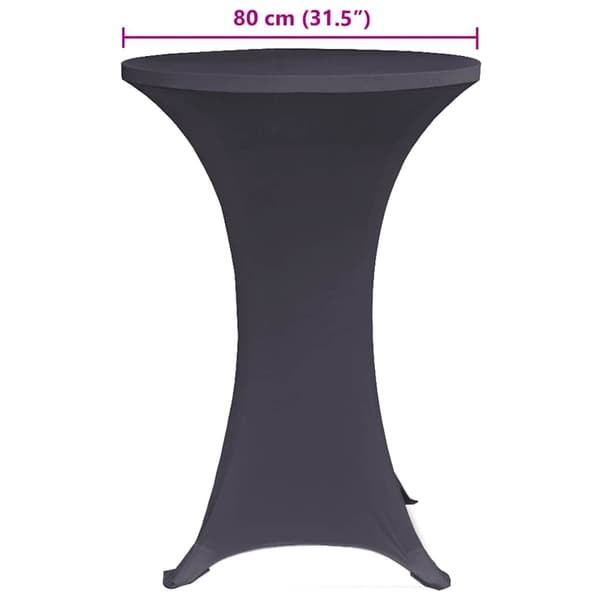 vidaXL Bordsöverdrag 4 st 80 cm stretch antracit Antracit