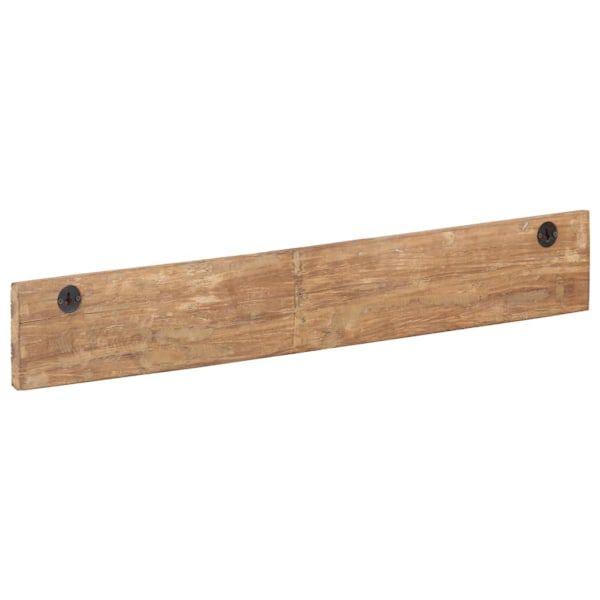 vidaXL Kroklist med 5 krokar 100x2,5x15 cm massivt återvunnet trä Brun
