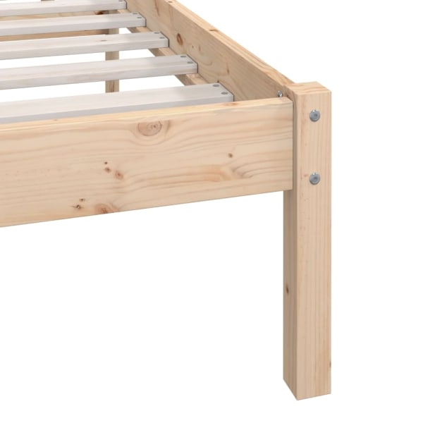 vidaXL Sängram utan madrass massivt trä 200x200cm Brun