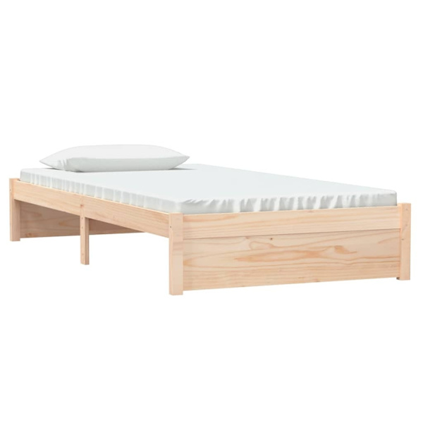vidaXL Sängram vit massivt trä 100x200 cm massiv trä Vit