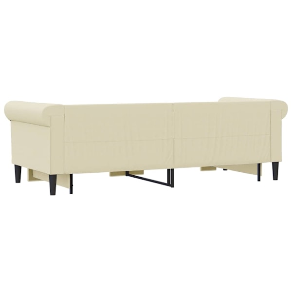 vidaXL Dagbädd utdragbar gräddvit 90x200 cm konstläder Kräm