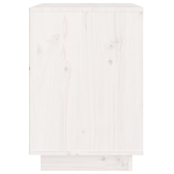 vidaXL Sängbord vit 40x35x50 cm massiv furu Vit