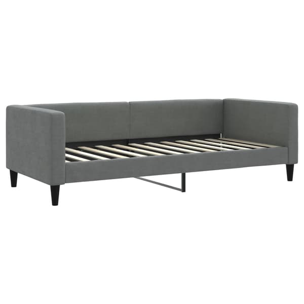 vidaXL Dagbädd med madrass mörkgrå 90x200 cm tyg Grå