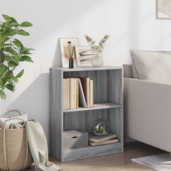 vidaXL Bokhylla grå sonoma 60x24x76 cm konstruerat trä grå