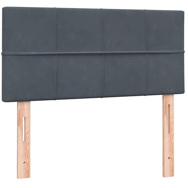 vidaXL Ramsäng med madrass mörkgrå 80x210 cm sammet Grå