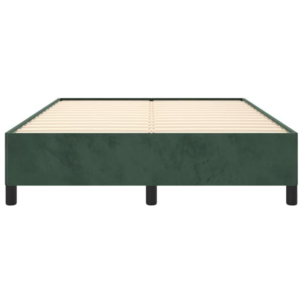 vidaXL Sängram mörkgrön 140x190 cm sammet Grön