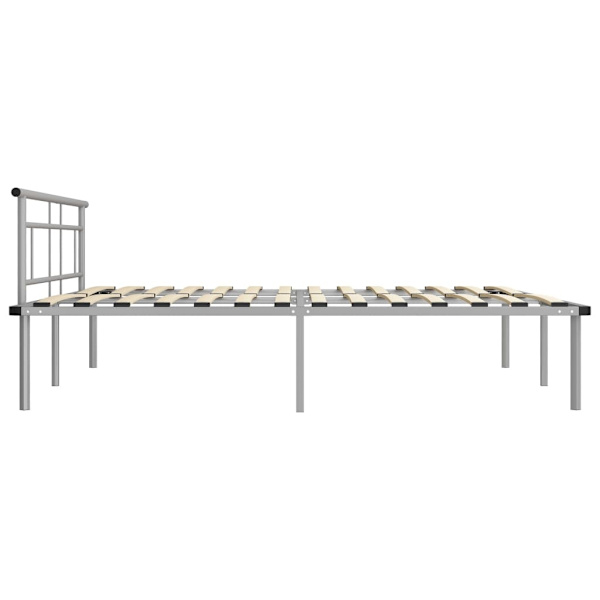 vidaXL Sängram grå metall 180x200 cm grå