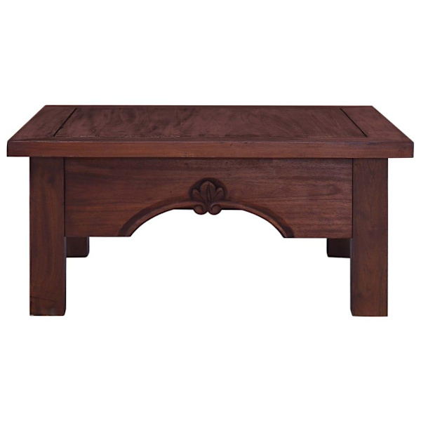 vidaXL Soffbord klassisk brun 68x68x30 cm massiv mahogny Brun