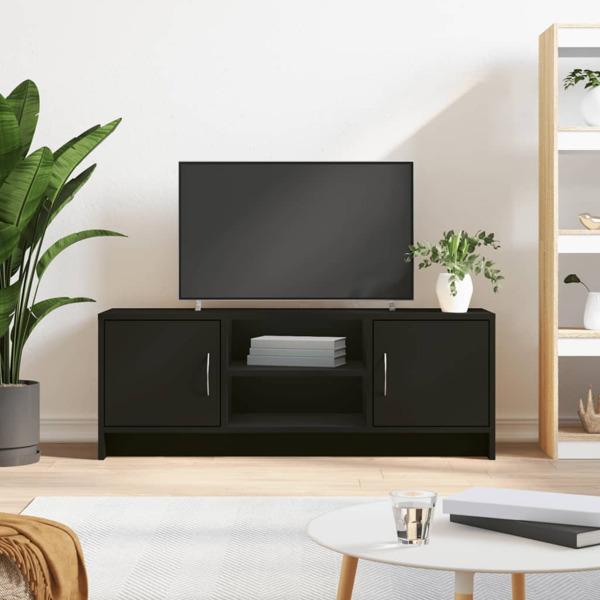 vidaXL Tv-bänk svart 102x30x37,5 cm konstruerat trä Svart