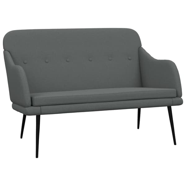 vidaXL Bänk mörkgrå 110x76x80 cm tyg Grå