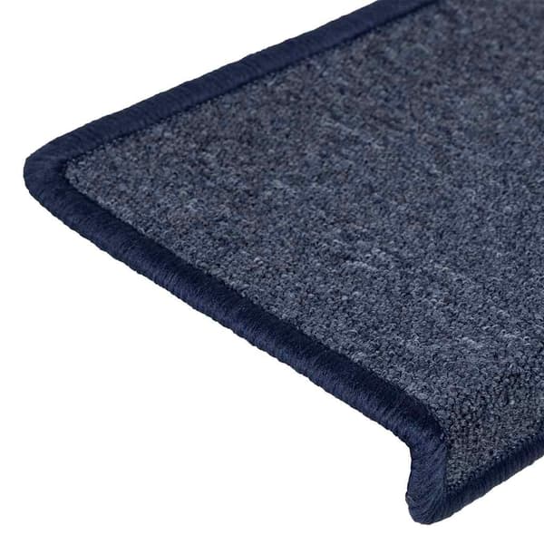 vidaXL Trappmattor 30 st 65x21x4 cm mörkgrå och blå rektangulär kant Grå
