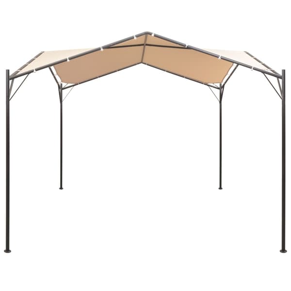 vidaXL Paviljong 4x4 m stål beige Beige