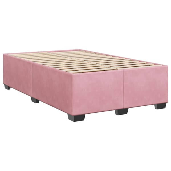 vidaXL Ramsäng med madrass rosa 120x200 cm sammet Rosa