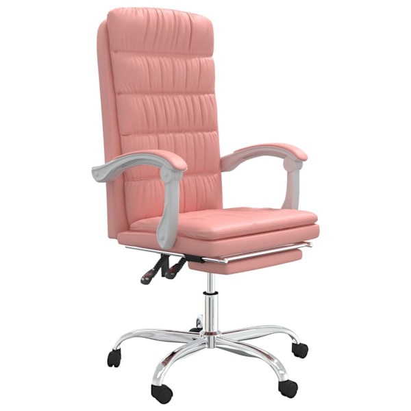 vidaXL Kontorsstol rosa konstläder Rosa