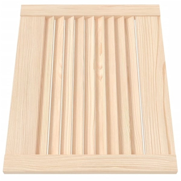 vidaXL Skåplucka lamelldesign 39,5x49,4 cm massiv furu Brun