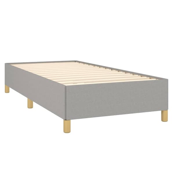 vidaXL Ramsäng med madrass ljusgrå 80x200 cm tyg Grå