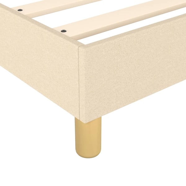vidaXL Sängram utan madrass gräddvit 90x190 cm tyg Kräm