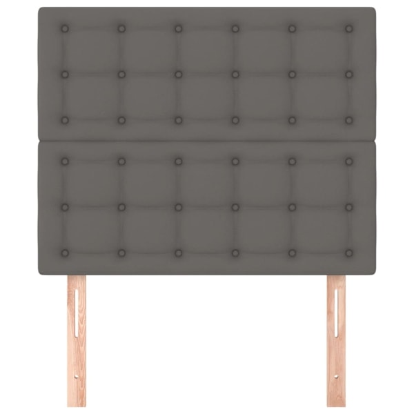 vidaXL Huvudgavlar 2 st grå 90x5x78/88 cm konstläder Grå