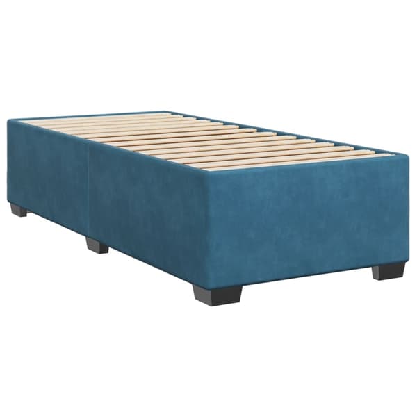 vidaXL Ramsäng med madrass blå 90x200 cm sammet Blå