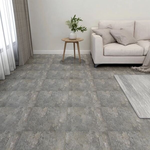 vidaXL Självhäftande golvplankor 20 st PVC 1,86 m² grå grå