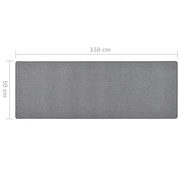 vidaXL Gångmatta mörkgrå 50x150 cm grå