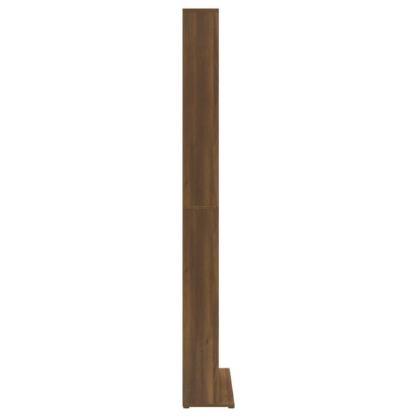 vidaXL CD-hylla brun ek 102x23x177,5 cm konstruerat trä Brun