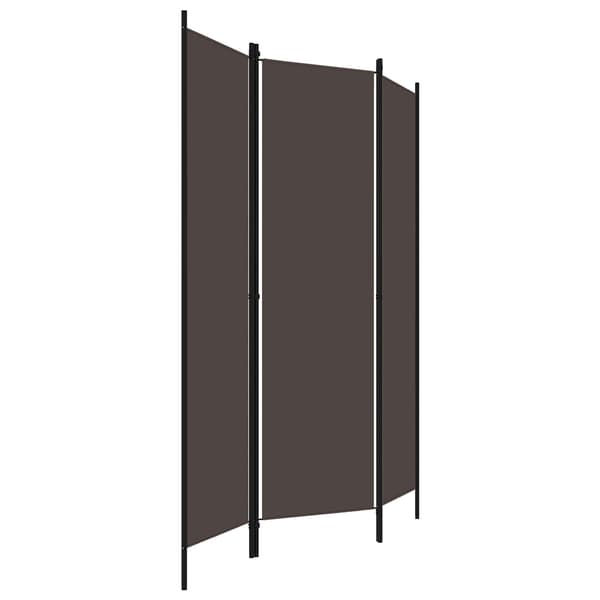vidaXL Rumsavdelare 3 paneler brun 150x180 cm Brun