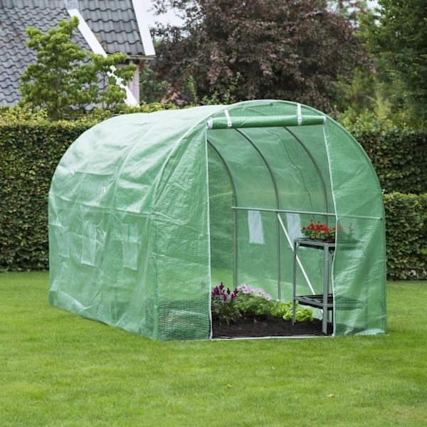 Nature Växthus 3,5x2x2 m grön Grön