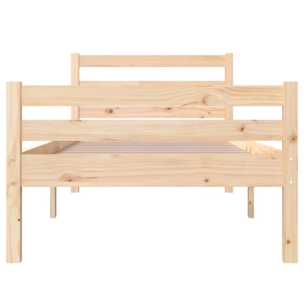 vidaXL Sängram massivt trä 90x200 cm Brun