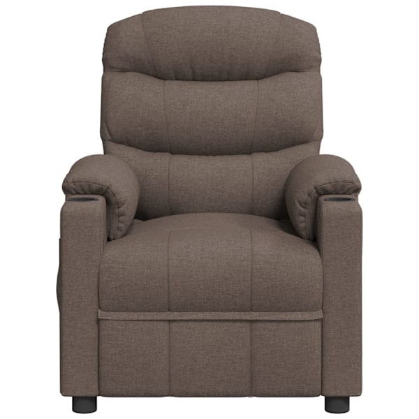 vidaXL Elektrisk reclinerfåtölj taupe tyg Taupe