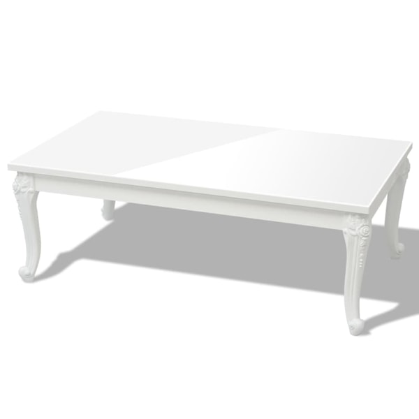 vidaXL Soffbord 120x70x42 cm vit högglans Vit