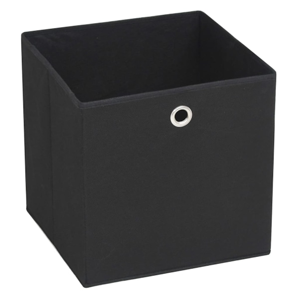 vidaXL Förvaringslådor 10 st non-woven tyg 32x32x32 cm svart Svart