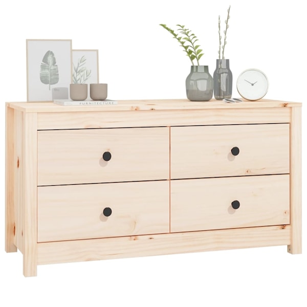 vidaXL Sidoskåp 100x40x54 cm massiv furu Brun