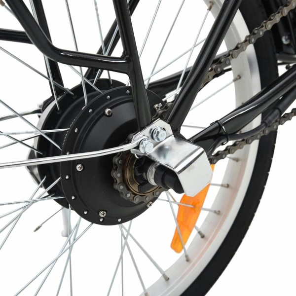 vidaXL Ihopfällbar elektrisk cykel med litium-jon batteri och al Svart