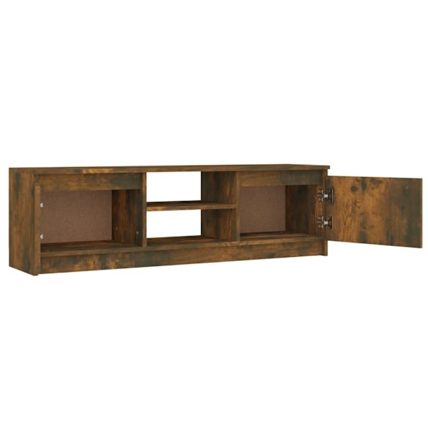 vidaXL Tv-bänk rökfärgad ek 120x30x35,5 cm konstruerat trä Brun