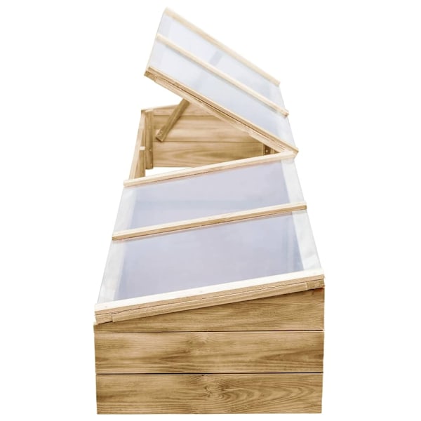 vidaXL Växthus impregnerad furu 200x50x35 cm Brun