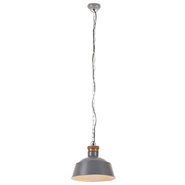 vidaXL Hänglampa industriell 32 cm grå E27 grå