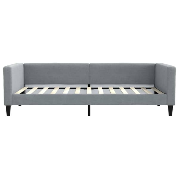 vidaXL Dagbädd ljusgrå 100x200 cm tyg Grå