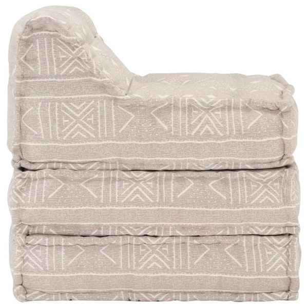 vidaXL Modulpuff beige tyg Beige