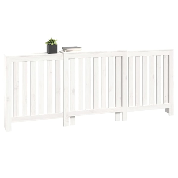 vidaXL Elementskydd vit 210x21x85 cm massiv furu Vit