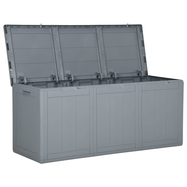 vidaXL Dynbox 270 liter grå PP-träliknande grå