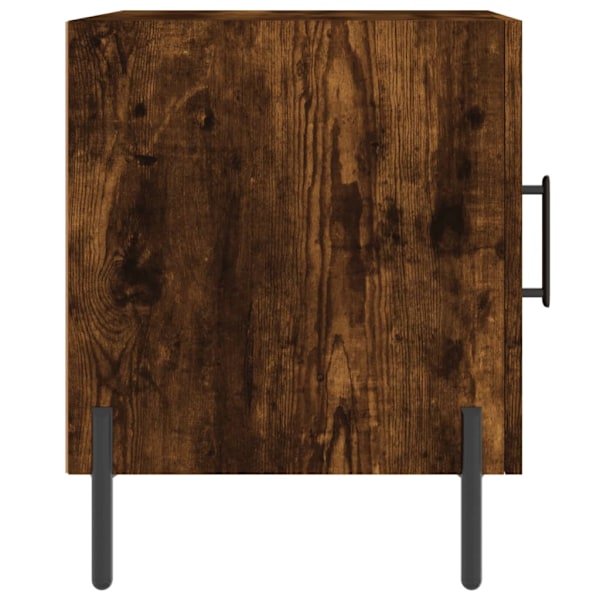 vidaXL Sängbord 2 st rökfärgad ek 40x40x50 cm konstruerat trä Brun