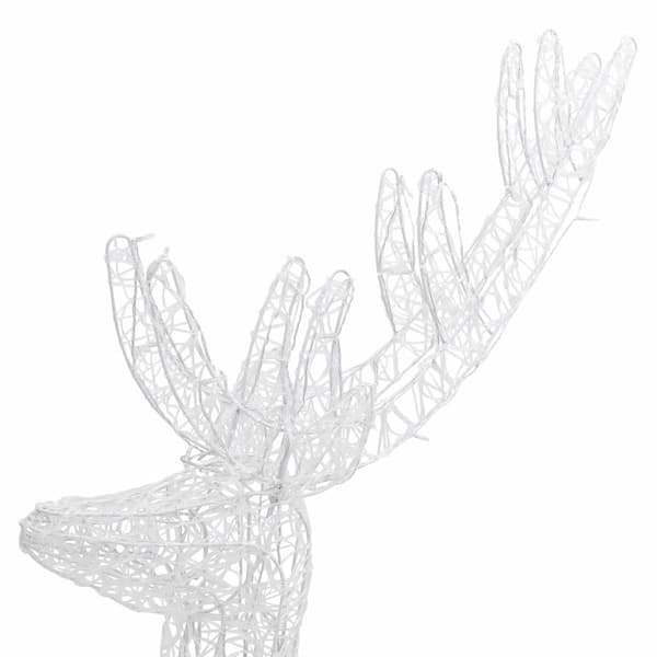 vidaXL Julren akryl 250 LED 180 cm varmvit Vit